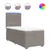 Produktbild 2 för Ramsäng med madrass taupe 90x200 cm tyg