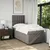 Produktbild 5 för Ramsäng med madrass taupe 90x200 cm tyg