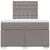 Produktbild 6 för Ramsäng med madrass taupe 120x190 cm tyg