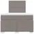 Produktbild 6 för Ramsäng med madrass taupe 120x200 cm tyg