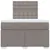 Produktbild 6 för Ramsäng med madrass taupe 120x200 cm tyg