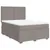 Produktbild 3 för Ramsäng med madrass taupe 140x190 cm tyg
