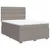 Produktbild 3 för Ramsäng med madrass taupe 140x190 cm tyg