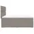Produktbild 7 för Ramsäng med madrass taupe 140x190 cm tyg