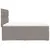 Produktbild 7 för Ramsäng med madrass taupe 140x200 cm tyg