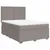 Produktbild 3 för Ramsäng med madrass taupe 160x200 cm tyg