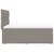 Produktbild 7 för Ramsäng med madrass taupe 160x200 cm tyg