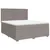 Produktbild 3 för Ramsäng med madrass taupe 180x200 cm tyg