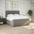 Produktbild 5 för Ramsäng med madrass taupe 180x200 cm tyg