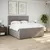 Produktbild 5 för Ramsäng med madrass taupe 180x200 cm tyg