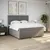 Produktbild 5 för Ramsäng med madrass taupe 200x200 cm tyg