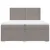 Produktbild 6 för Ramsäng med madrass taupe 200x200 cm tyg