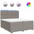 Produktbild 2 för Ramsäng med madrass taupe 200x200 cm tyg
