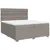 Produktbild 3 för Ramsäng med madrass taupe 200x200 cm tyg