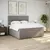 Produktbild 5 för Ramsäng med madrass taupe 200x200 cm tyg
