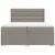 Produktbild 6 för Ramsäng med madrass taupe 200x200 cm tyg