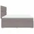 Produktbild 7 för Ramsäng med madrass taupe 200x200 cm tyg