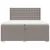Produktbild 6 för Ramsäng med madrass taupe 200x200 cm tyg