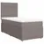 Produktbild 3 för Ramsäng med madrass taupe 90x190 cm tyg