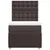 Produktbild 6 för Ramsäng med madrass mörkbrun 90x190 cm tyg