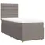 Produktbild 3 för Ramsäng med madrass taupe 90x190 cm tyg