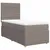 Produktbild 3 för Ramsäng med madrass taupe 90x200 cm tyg