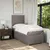 Produktbild 5 för Ramsäng med madrass taupe 90x200 cm tyg
