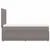 Produktbild 7 för Ramsäng med madrass taupe 90x200 cm tyg