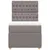 Produktbild 6 för Ramsäng med madrass taupe 90x200 cm tyg