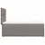Produktbild 7 för Ramsäng med madrass taupe 100x200 cm tyg