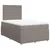 Produktbild 3 för Ramsäng med madrass taupe 120x200 cm tyg
