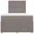 Produktbild 6 för Ramsäng med madrass taupe 120x200 cm tyg