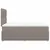 Produktbild 7 för Ramsäng med madrass taupe 120x200 cm tyg