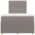 Produktbild 6 för Ramsäng med madrass taupe 120x200 cm tyg