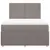 Produktbild 6 för Ramsäng med madrass taupe 140x190 cm tyg