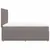 Produktbild 7 för Ramsäng med madrass taupe 140x190 cm tyg