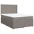 Produktbild 3 för Ramsäng med madrass taupe 140x190 cm tyg