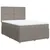 Produktbild 3 för Ramsäng med madrass taupe 140x200 cm tyg