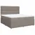 Produktbild 3 för Ramsäng med madrass taupe 180x200 cm tyg