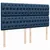 Produktbild 9 för Ramsäng med madrass blå 180x200 cm tyg