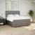 Produktbild 5 för Ramsäng med madrass taupe 180x200 cm tyg