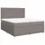 Produktbild 3 för Ramsäng med madrass taupe 200x200 cm tyg