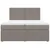 Produktbild 6 för Ramsäng med madrass taupe 200x200 cm tyg