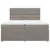 Produktbild 6 för Ramsäng med madrass taupe 200x200 cm tyg