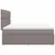 Produktbild 7 för Ramsäng med madrass taupe 200x200 cm tyg