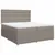 Produktbild 3 för Ramsäng med madrass taupe 200x200 cm tyg