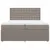 Produktbild 6 för Ramsäng med madrass taupe 200x200 cm tyg
