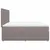 Produktbild 7 för Ramsäng med madrass taupe 200x200 cm tyg