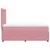 Produktbild 7 för Ramsäng med madrass rosa 80x200 cm sammet