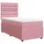 Produktbild 3 för Ramsäng med madrass rosa 80x200 cm sammet
